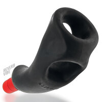 H&uuml;nkyjunk Buzzfuck Sling With Taint Vibe Vibrating Cock Sling Tar Ice