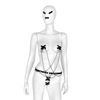 Leather Hip Belt and Rings with 4 Clamps