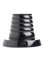 Giant Ribbed Anal Cone Black 8,9 cm