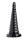 Giant Ribbed Anal Cone Black 8,9 cm