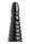 Giant Ribbed Anal Cone Black 8,9 cm