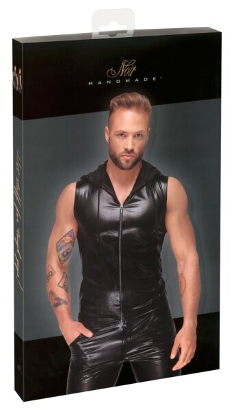 Noir Herren Shirt &auml;rmellos mit Kapuze M - 2XL