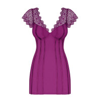 Obsessive Moketta chemise & thong purple