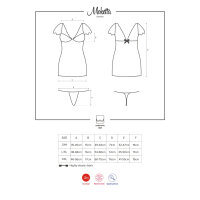 Obsessive Moketta chemise & thong purple