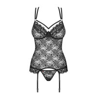 Obsessive corset & thong black