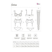 LivCo Corsetti Fashion Irissan 4pcs set with garter belt and stockings white