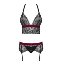 Obsessive Rossita 3pcs set black