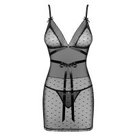 Obsessive Bowessa chemise & thong black