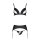 Passion Miley 3pcs set with open bra black