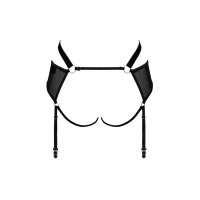 Obsessive Allunes crotchless garter belt black-leo Size Plus