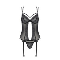 Passion ECO Drosera corset & thong black