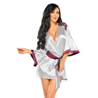 Beauty Night Fashion Summer peignoir & thong silver