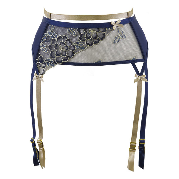 Axami garter belt blue-beige