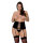 Passion Celin Size Plus corset & thong black