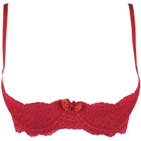 Axami bra red with open cups