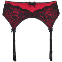 Axami garter belt black-red