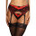 Axami garter belt black-red