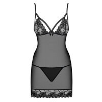 Obsessive Wonderia chemise & thong black