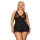 Obsessive Luvae babydoll & thong black Size Plus