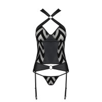 Passion Hima corset & thong black