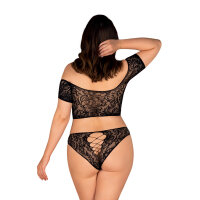 Obsessive Inessita 2pcs set black Size Plus