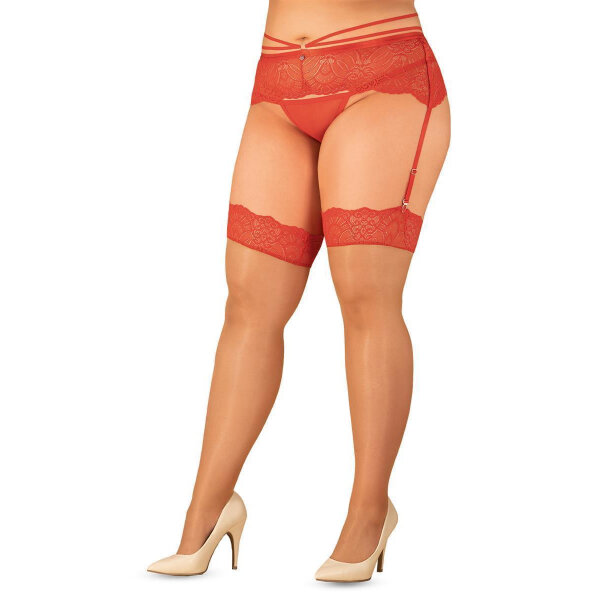 Obsessive Blossmina stockings red
