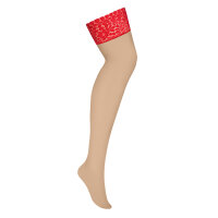 Obsessive Blossmina stockings red