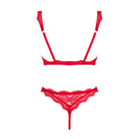 Obsessive Bergamore 2pcs set with open cups red