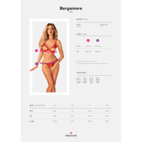 Obsessive Bergamore 2pcs set with open cups red