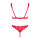 Obsessive Bergamore 2pcs set with open cups red