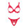 Obsessive Bergamore 2pcs set with open cups red