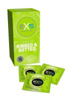 EXS Ribbed, Dotted and Flared - Condoms - 12 Pieces
