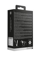 Shots Dual Vibrating 10 Stufen gerippter Strap-On Dildo Schwarz