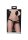 Shots gerippter Silikon Strap-On Dildo Schwarz