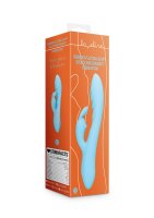Loveline ribbed ultra soft silicone rabbit vibrator glacier blue