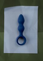 Loveline anal plug in drop shape blue 2,8 cm
