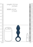 Loveline anal plug in drop shape blue 2,8 cm
