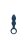 Loveline anal plug in drop shape blue 2,8 cm