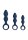 Loveline anal plug in drop shape blue 2,8 cm