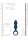 Loveline Analplug in Tropfenform blau 3,3 cm