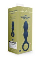Loveline anal plug in drop shape blue 3.8 cm