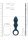 Loveline anal plug in drop shape blue 3.8 cm