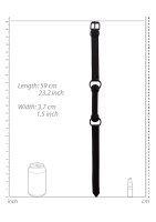 Shots silicone bite gag with nipple clamps black