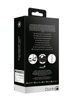 Shots silicone bite gag with nipple clamps black