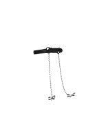 Shots silicone bite gag with nipple clamps black