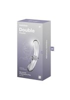 Double Crystal - Glass Dildo - Transparent