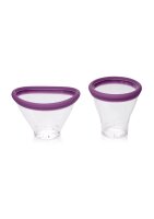 XR Brands Lickgasm vibrator with leak + suction function purple