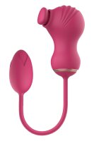 Essentials Flexible Dual Stimulator And Vibrating Egg Pink