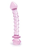 Glaze Glass Rosebud Spiral G-Spot Dildo - 22,8 cm