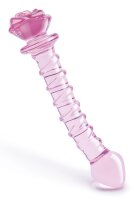 Glaze Glass Rosebud Spiral G-Spot Dildo - 22,8 cm